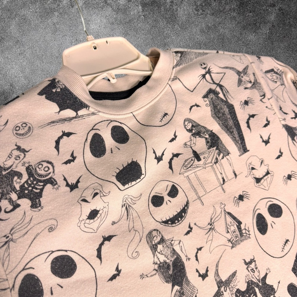 Disney Nightmare Before Christmas Sweatshirt XXS Jack Skellington Sally Gothic